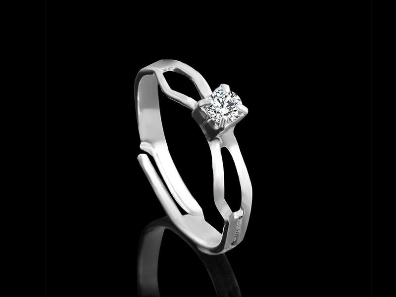 4 Pieces Rhinestones Necklace Set With Earrings Ring And Bracelet