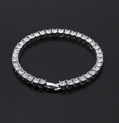 Tin Alloy Gold Color Iced Bracelet