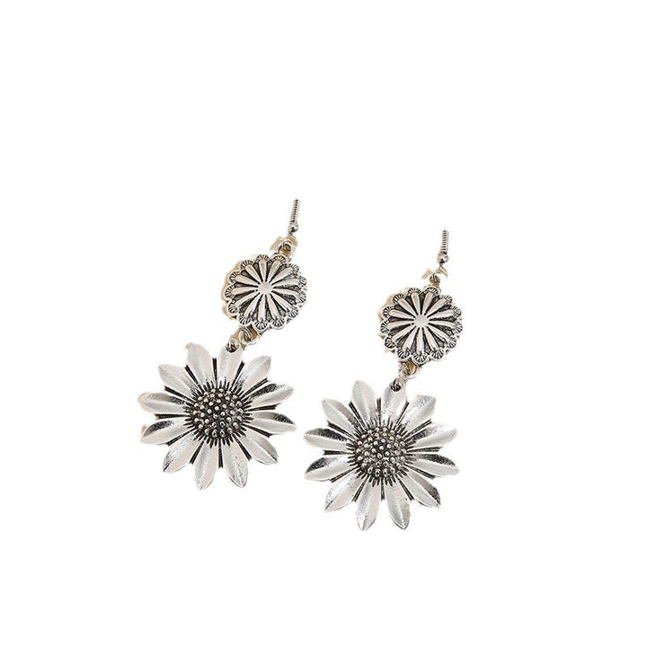Retro Sunflower Earrings INS Fashion Jewelry Gift Women